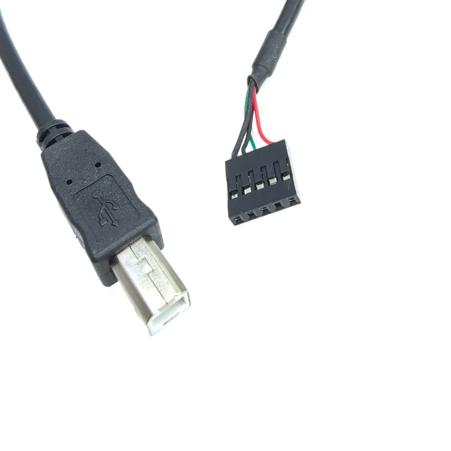 50cm PC Motherboard Interne 5Pin USB Einreihige Weiblichen zu B Männlichen Daten Dupont Kabel Draht Linie Für drucker