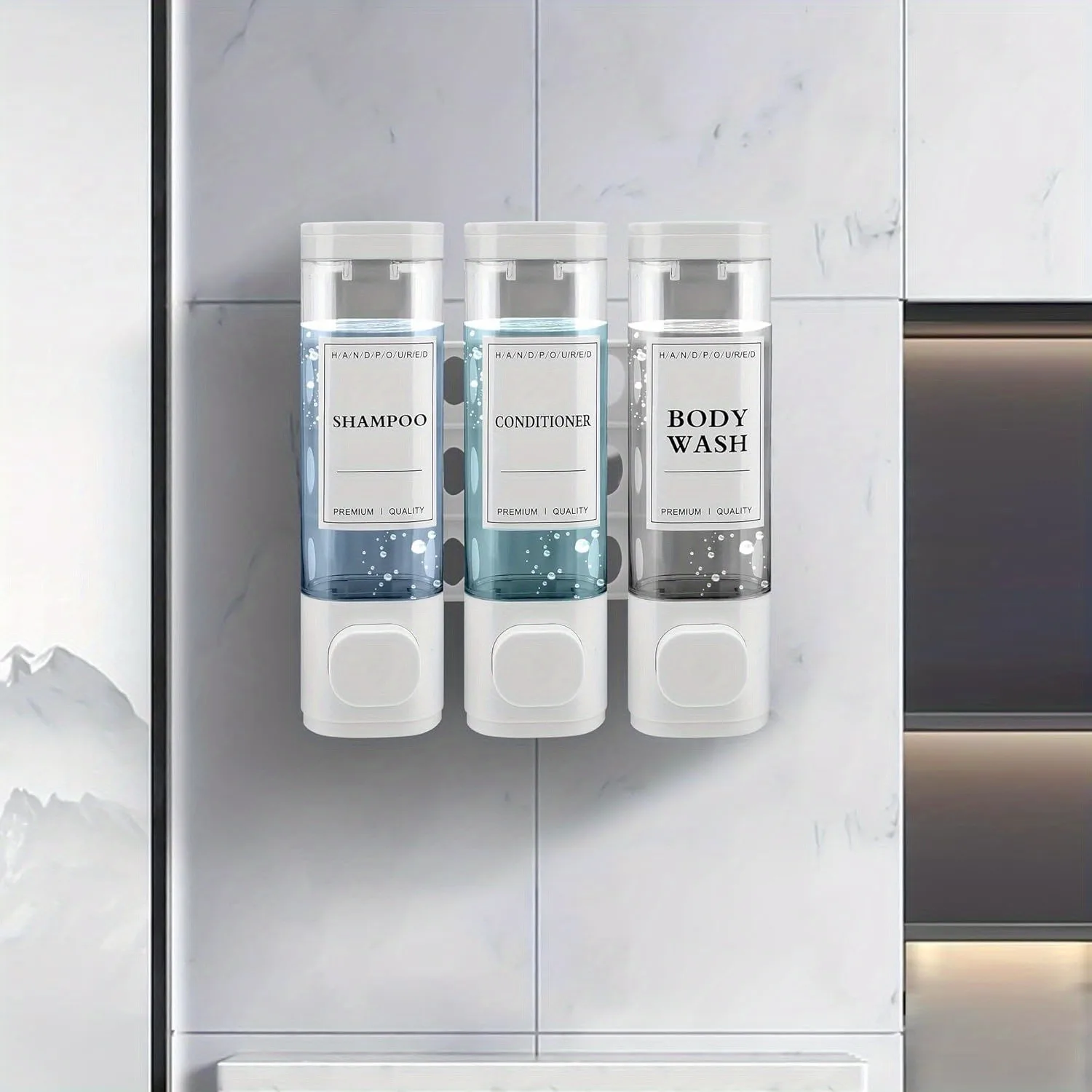 Wall-Mounted 3-in-1 Soap & Shampoo Dispenser 4