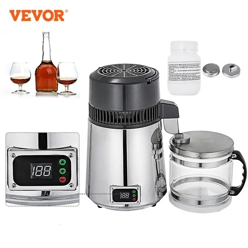 Distilled Water Machine 4L Temperature Controlled Stainless Steel 110V/220V VEVOR