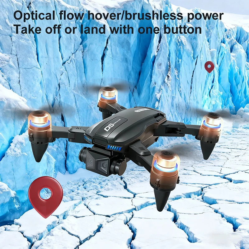 NEW D5 Drone 8K HD Dual Camera WIFI Professional Aerial Photography Brushless Obstacle Avoidance FPV Dron Quadcopter RC Toys UAV