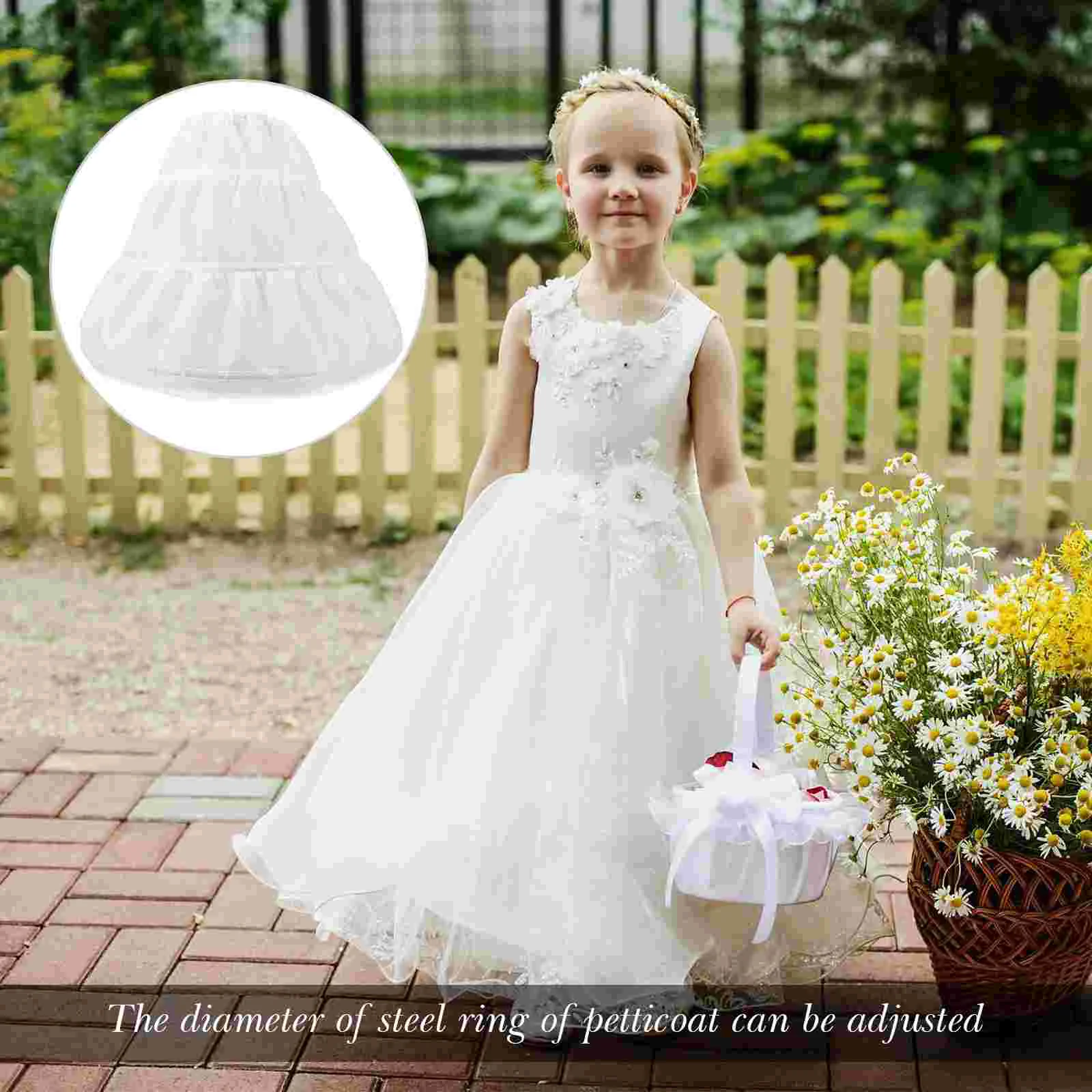 

Girls Dress Petticoat Underskirt Crinoline Clothing Kid Costume Child