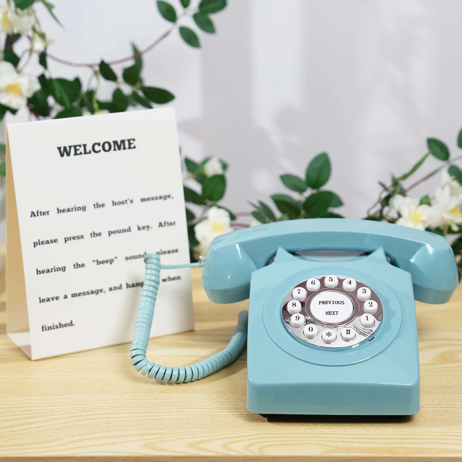 Audio Message Book Retro Audio Message Record Wedding Phone with Voicemail Suitable for Bridal Shower audio message book