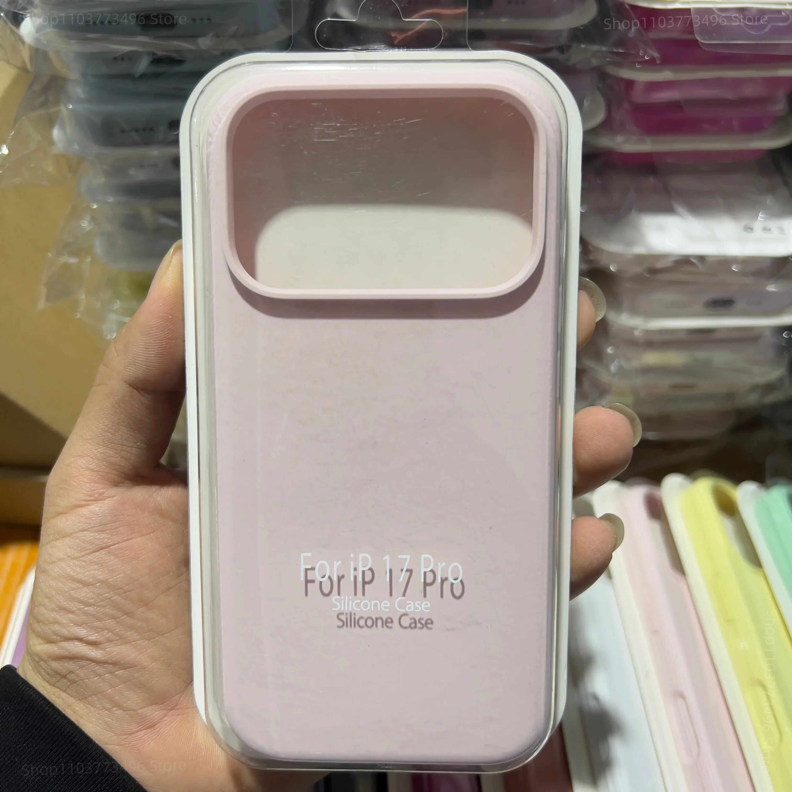 ตัวเลือกสินค้า เคสซิลิโคนนุ่ม สัมผัสเหมือนผิวจริง สำหรับ iPhone 17 Pro Max สีลูกกวาด