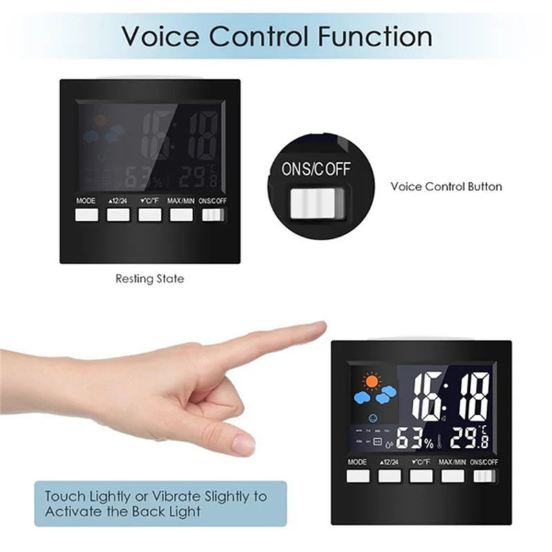 Multifunctional Alarm Clock Digital Thermometer Hygrometer