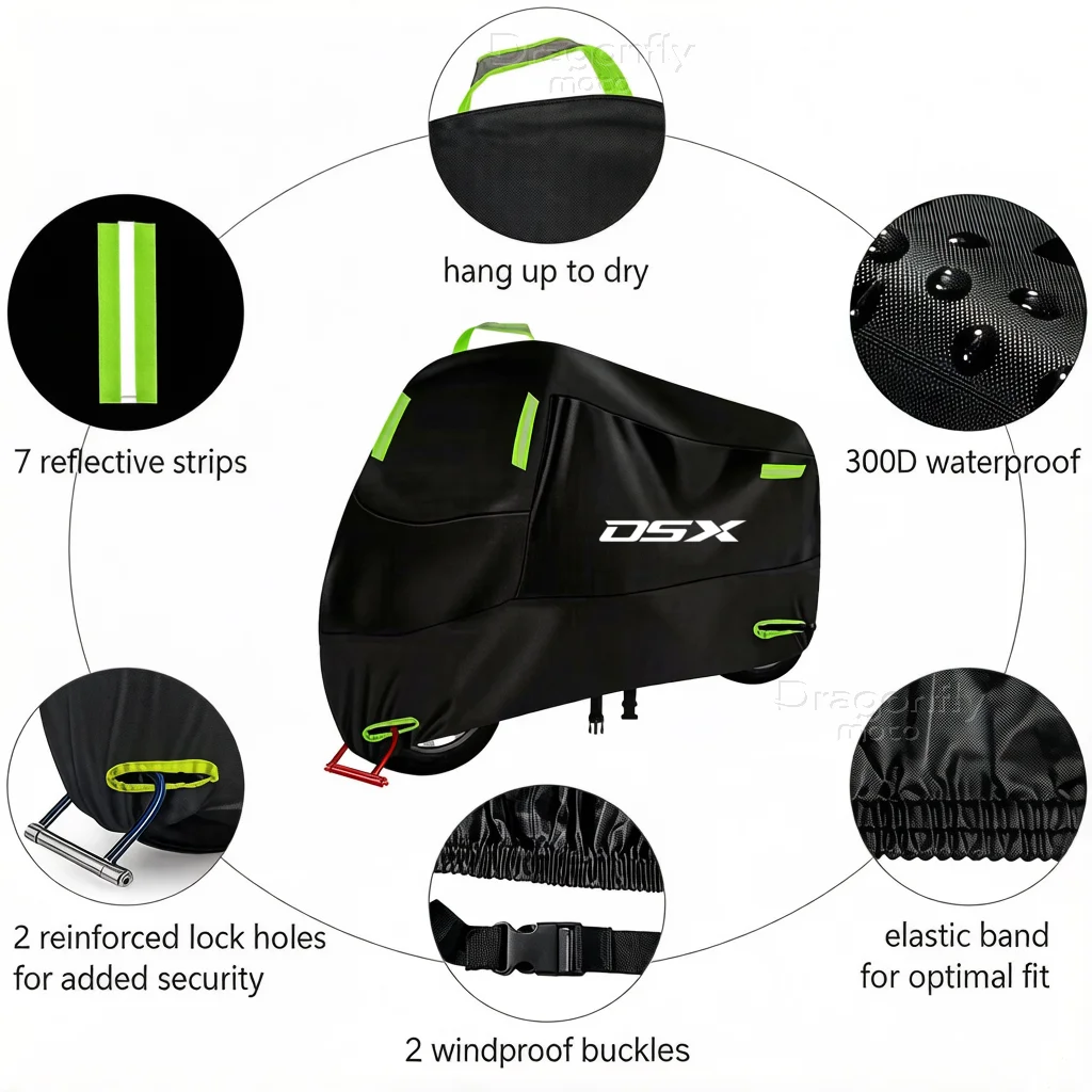 VOGE DSX 900 DSX 625 DSX 500 DSX900 DSX 800 오토바이 커버 방수 야외 스쿠터 UV 프로텍터 레인 커버