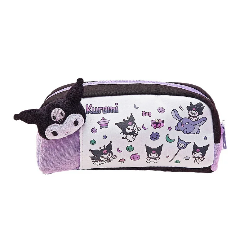 Sanrio Kuromi Anime Pencil Case Children Study Girls Stationery Box Cartoon Women Bags Coin Purse Kid Christmas Gifts anime pencil case