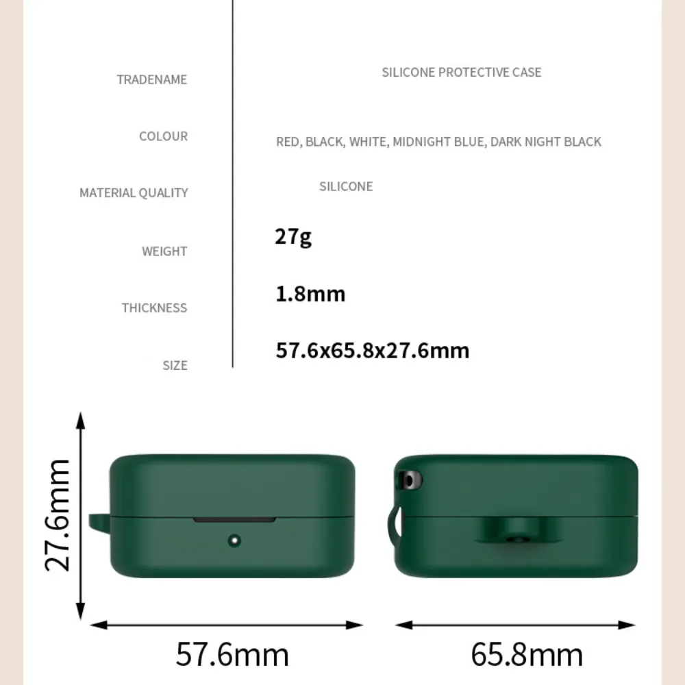 New Silicone Case Cover Protective Anti-Scratch Protector Shockproof with Hook Shell for CMF by NOTHING BUDS