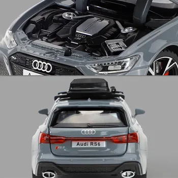 1/32 Audi RS6 Toy Car Model with Sound Light Doors Opened Alloy Diecast Model Vehicle Collection Toy for Boy Adult Festival Gift 5