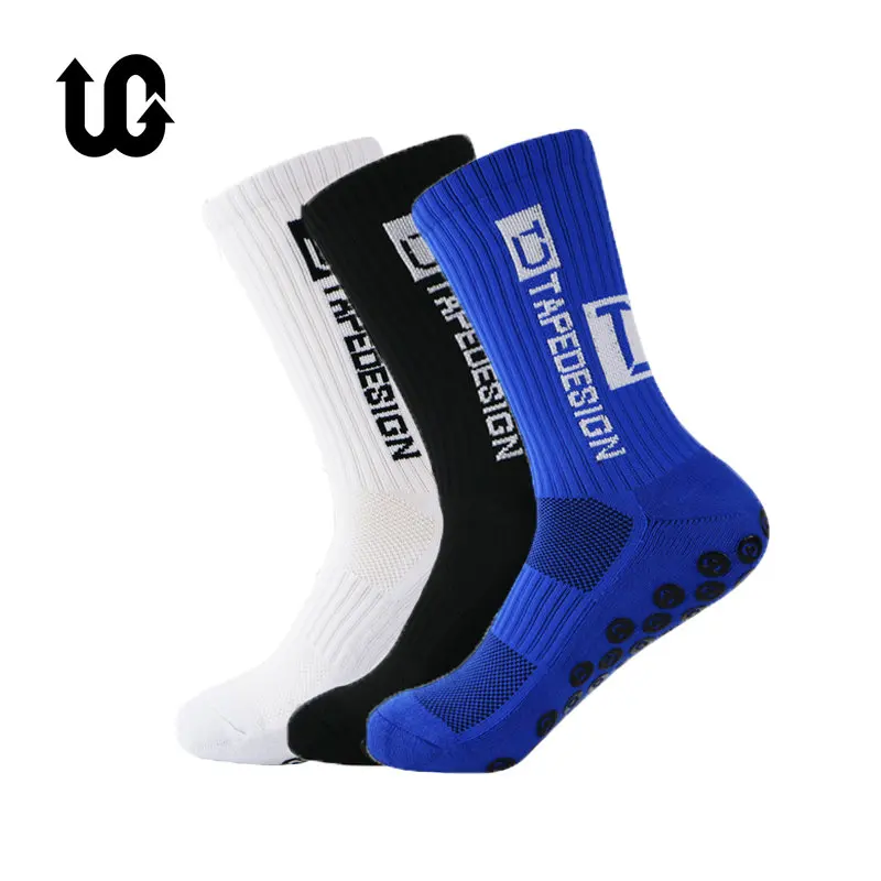 Football Socks UGUPGRADE ANTI SLIP Mid Calf Non-Slip Soccer Cycling Sports Mens EU38-44