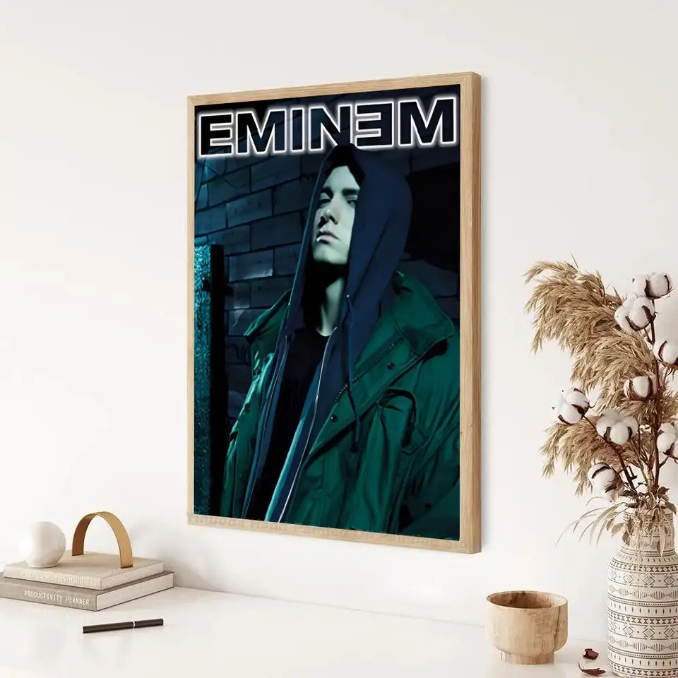 Biaoxiao Poster De Rappeur Eminem - Impression Sur Toile