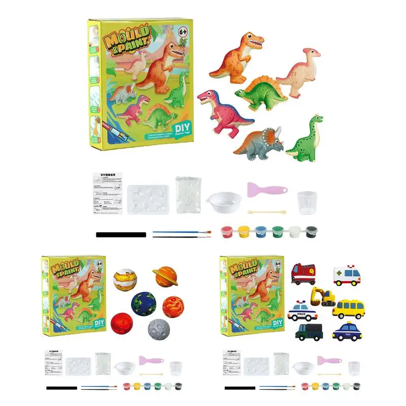 

Paint Plaster For Kids Arts And Crafts Painting Kit Painting Set Art Supplies Dinosaur Car DIY Crafts Plaster Art For Preschool