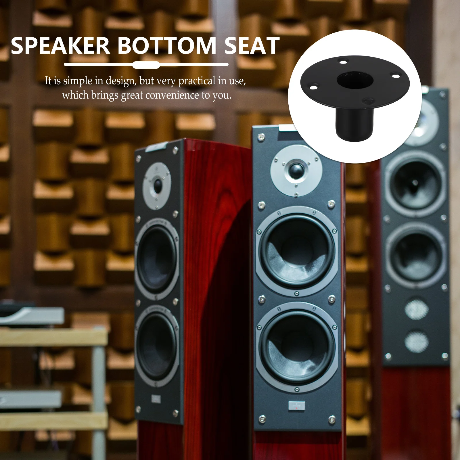

Metal Speaker Stand Speaker Mount Stand Professional Metal Speaker Stand Lower Sound Bottom Mounting Base Tray for Studio Party