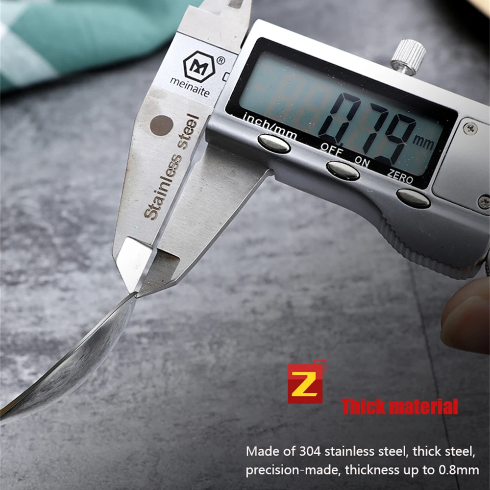 Stainless Steel Spoon Tea Spoon 1-10PCS 304 Stainless Steel Coffee Spoon Ice Cream Dessert Tea Stirring Spoon
