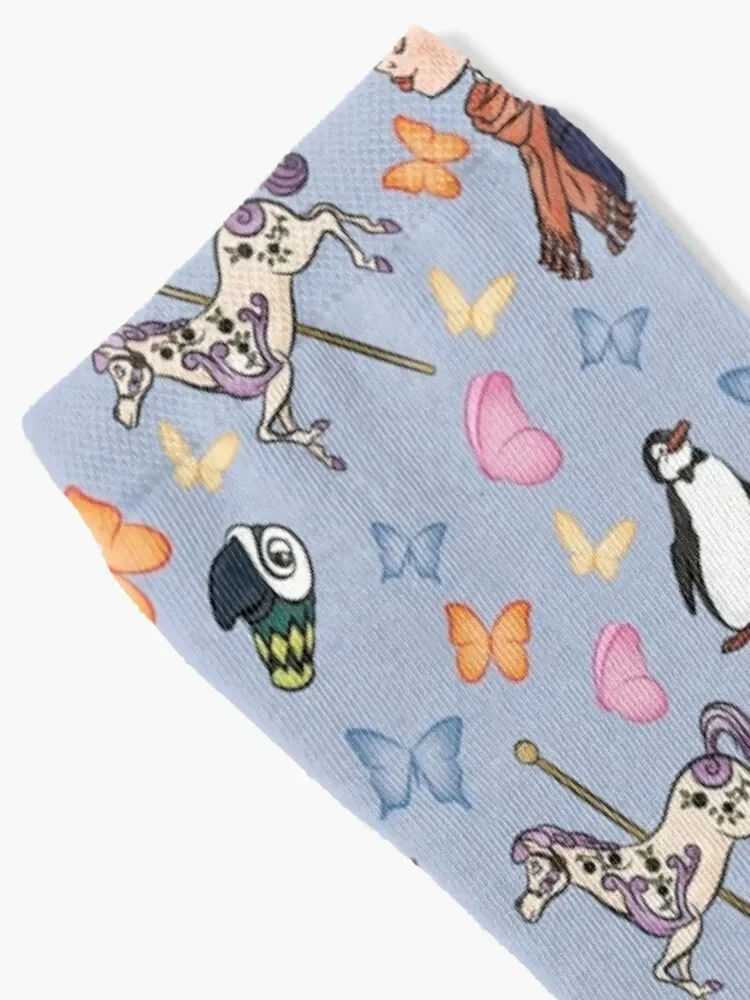 Mary Poppins Pattern Socks gift professional running Socks Men Women's