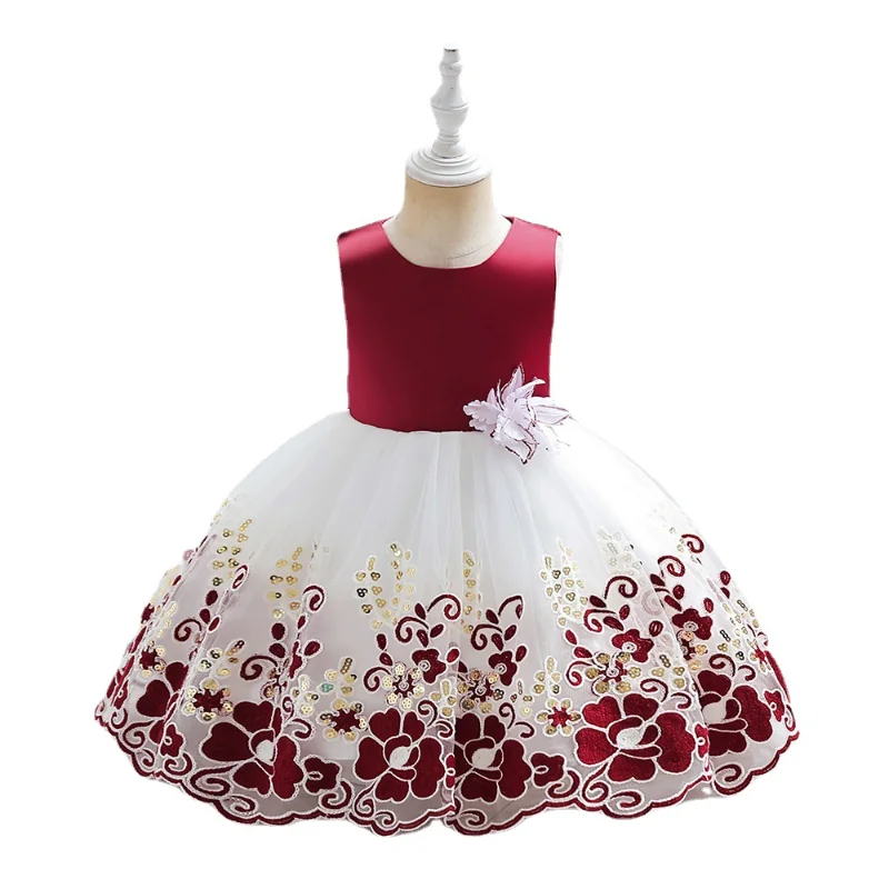 

Flower girl baby girl dress Holiday celebration girl dress