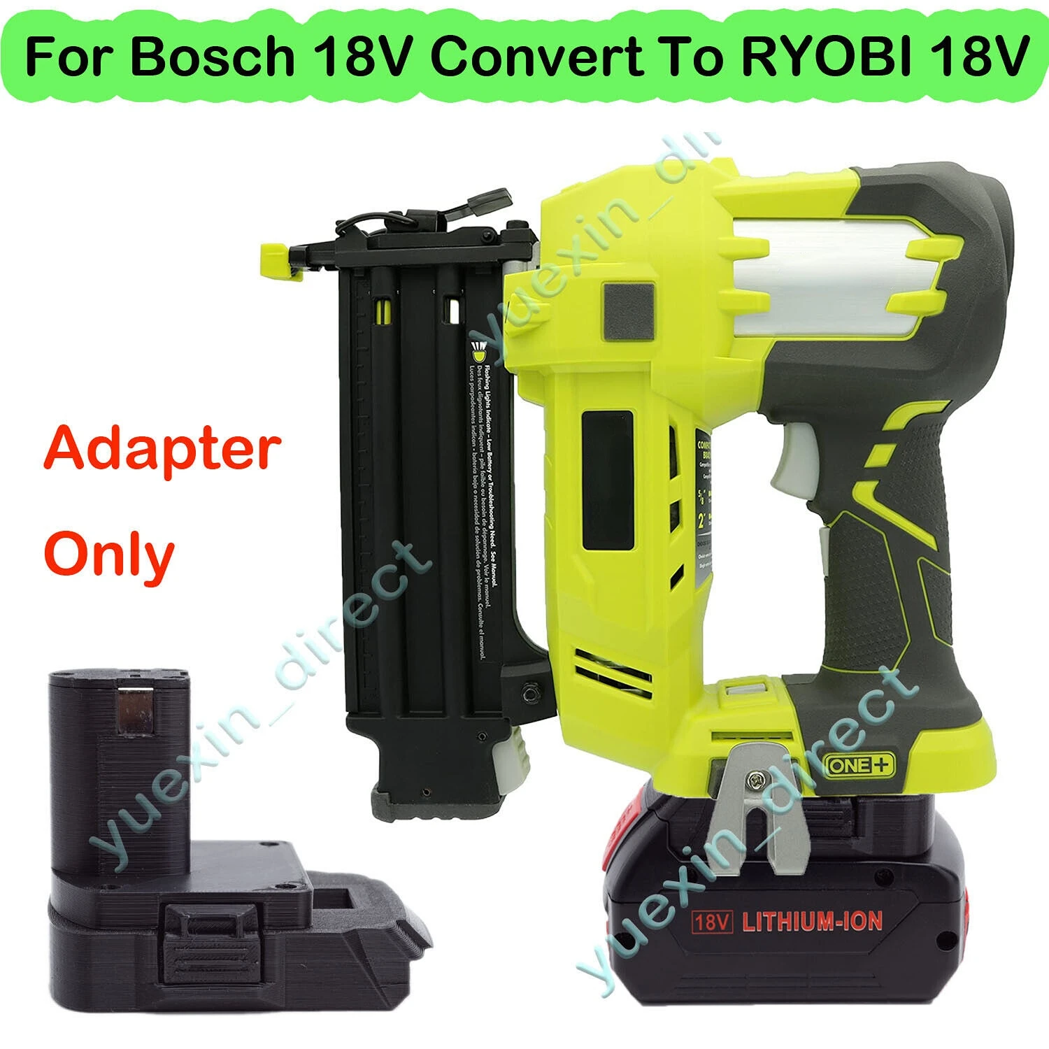 For Bosch 18V Lithium ion Battery To Ryobi 18/20V Battery Cordless