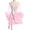 Femme pure Shapewear Robes mode à manches longues en peluche épissé mince Lingerie femmes à lacets érotique Midi longues Robes Sexy