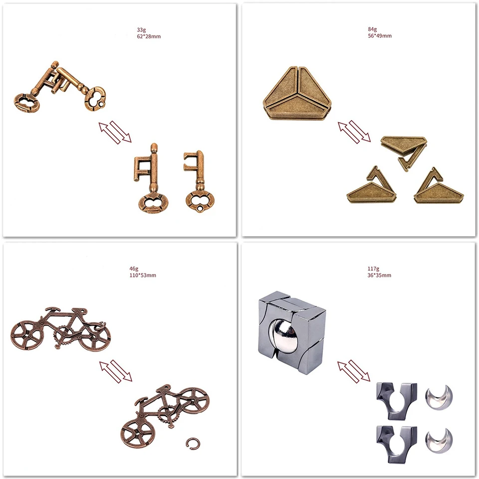 Rompecabezas de bloqueo clásico IQ rompecabezas de Metal rompecabezas mágicos dconcertant juego de juguet para niños adultos regalos divertidos rompecabezas de Metal - AliExprs 26 Rompecabezas de bloqueo clásico IQ rompecabezas de Metal rompecabezas mágicos dconcertant juego de juguet para niños adultos regalos divertidos rompecabezas de Metal - AliExprs 26
