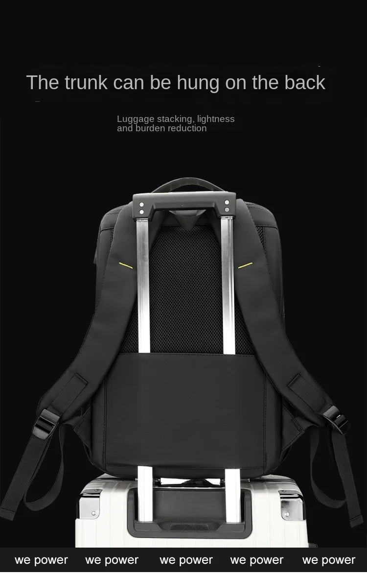 New Men's Fashion Business Backpack for College Students USB Cable Laptop Bag Lightweight Backpacks mochila hombre sac a dos