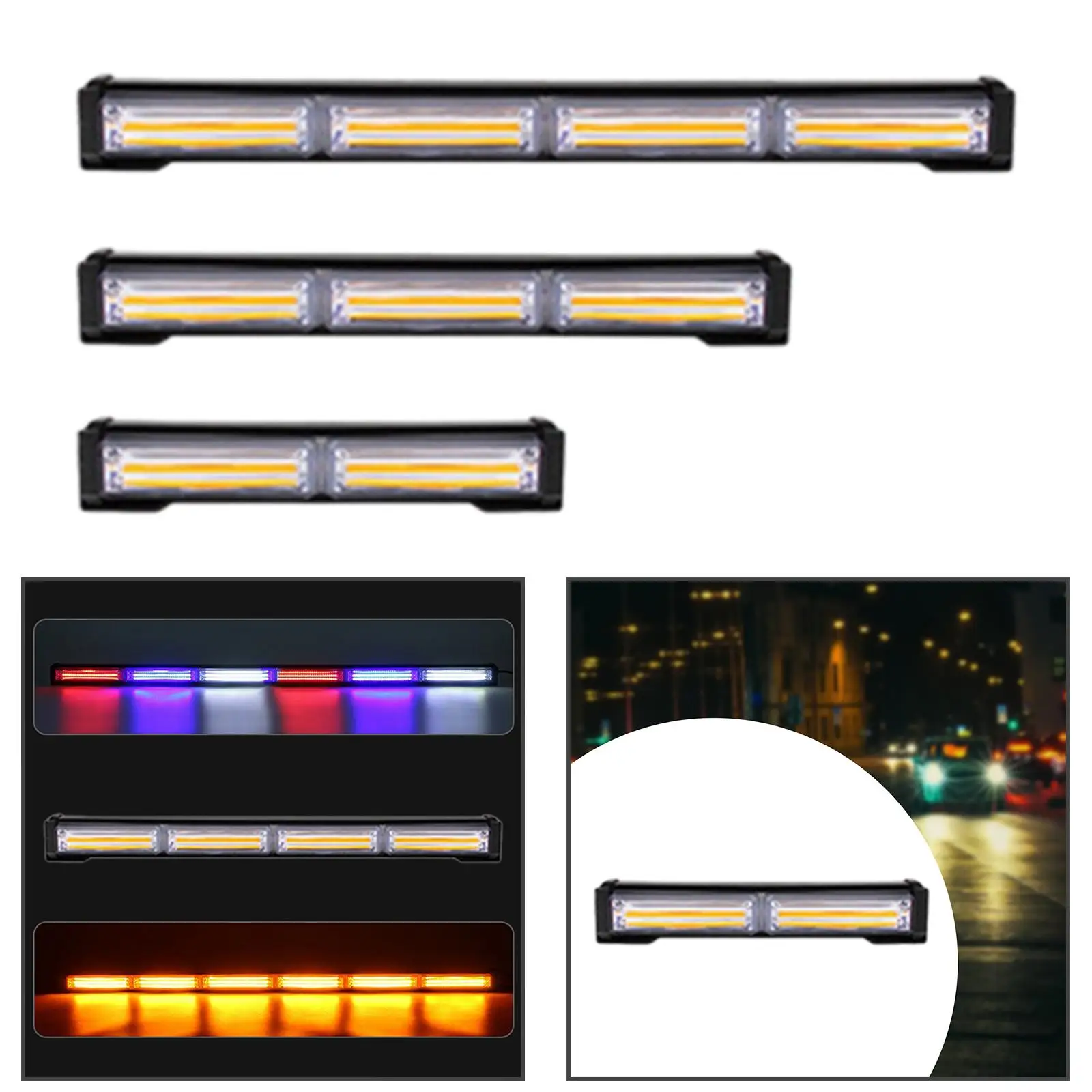 Car Strobe Warning Light Bar Generic for Truck Car Trailer Roof 12V 24V
