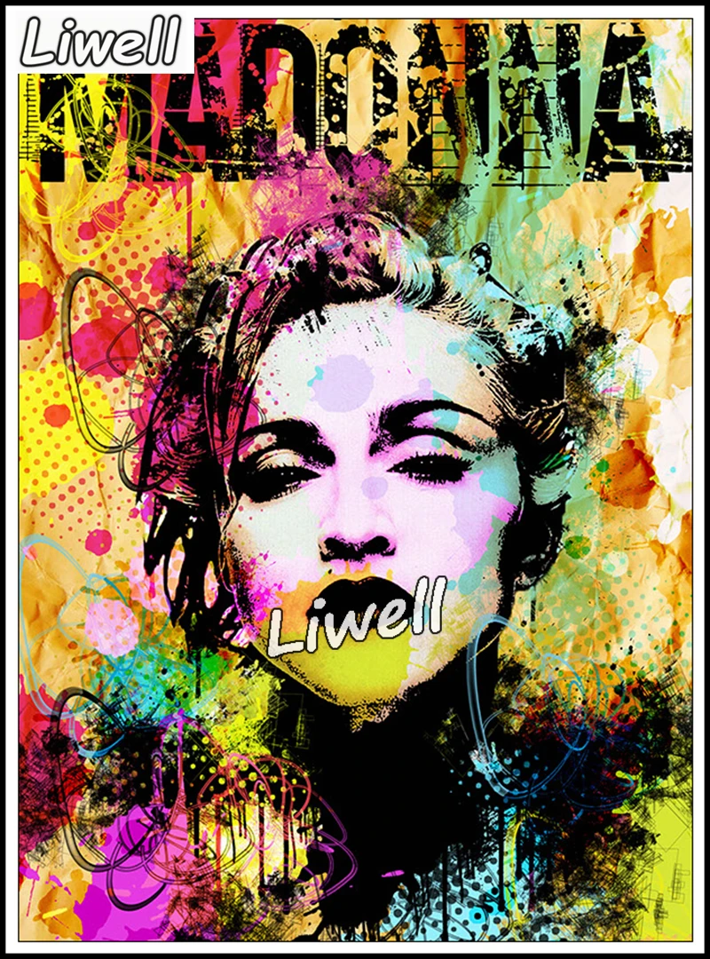 Graffiti Madonna Signer Portrait Diamond Painting 5d Full