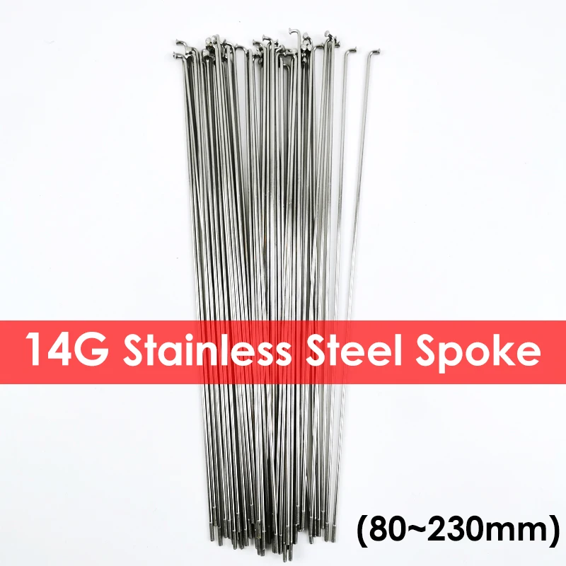 Bicycle Parts Bike Accessories Bicycle Spokes 36pcs 14G Stainless Steel Sliver E-Bike Spokes
