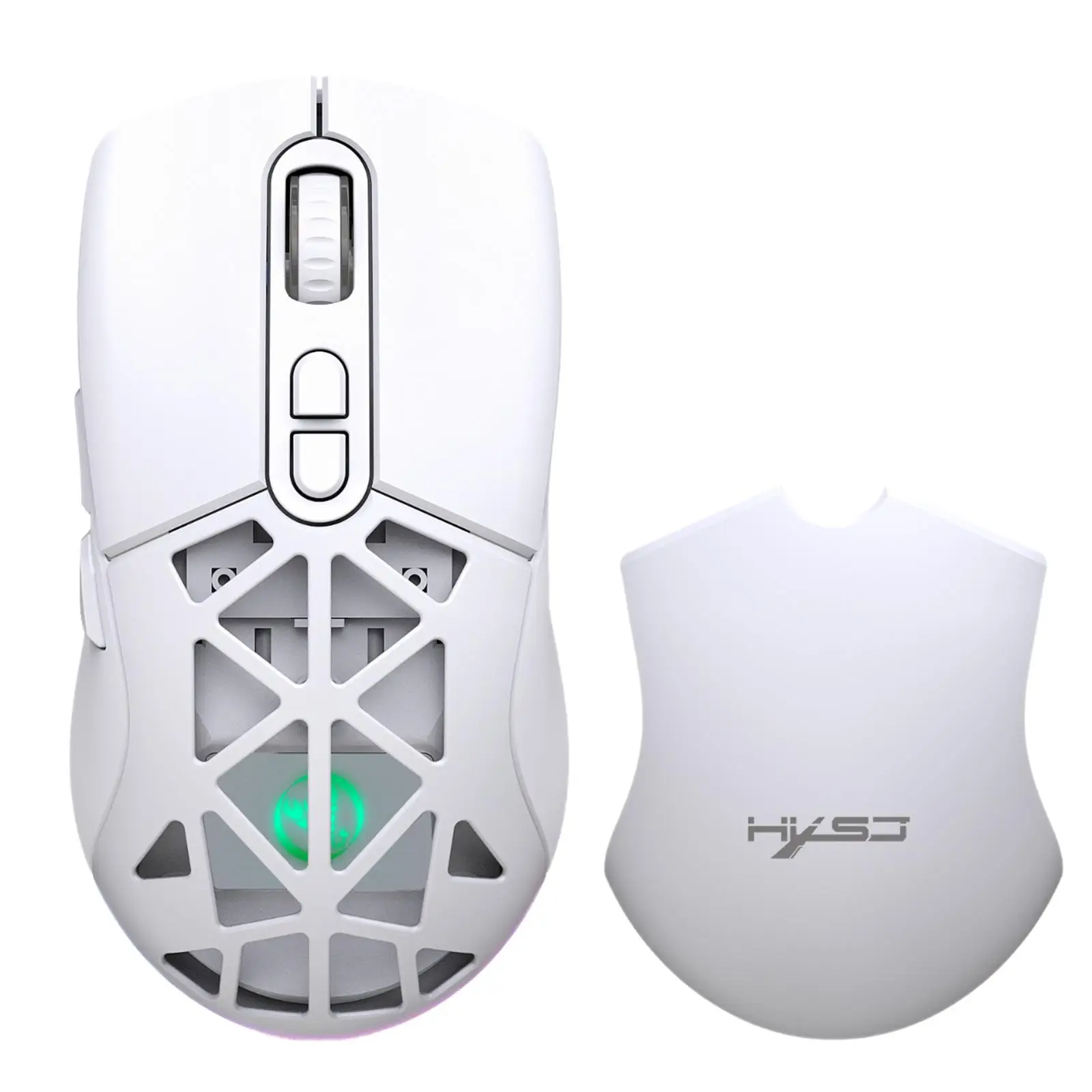 듀얼 모드 무선 마우스, 조절식 DPI RGB, PC 컴퓨터 노트북용 휴대용
