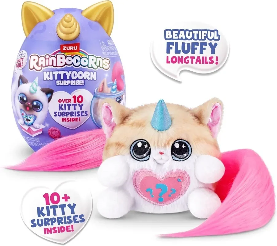 Zuru-女の子のためのサプライズトイセット,人形,キティコーン,シリーズ