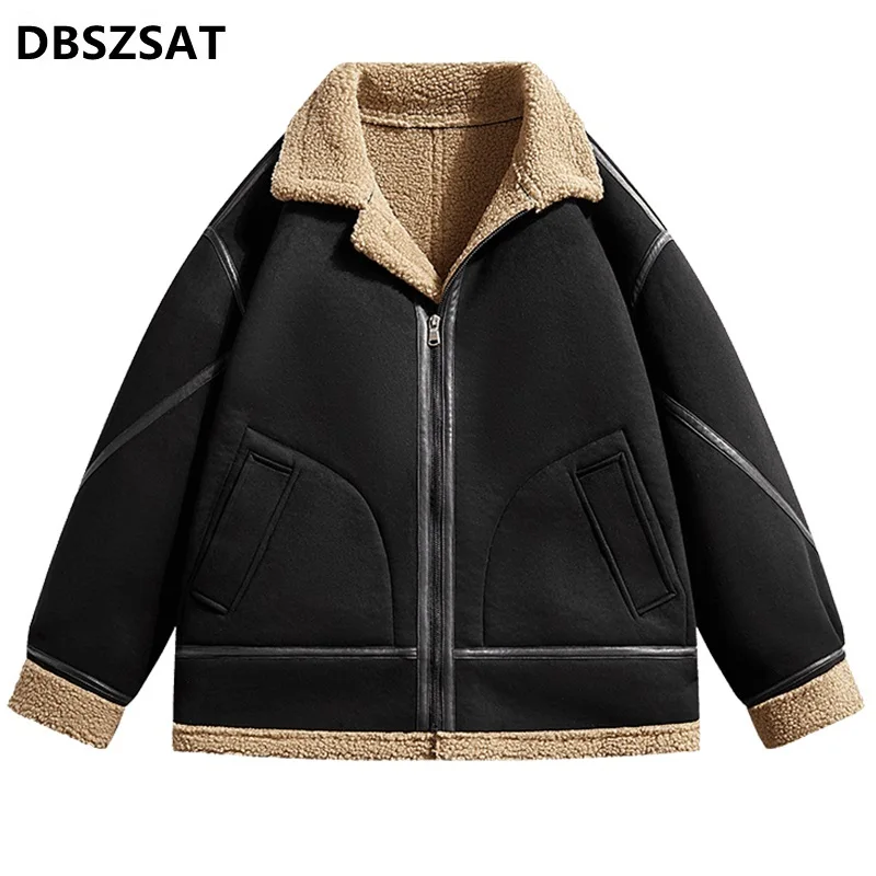 2028 سترة جلدية الرجال شتاء جديد الفراء بطانة الدا...