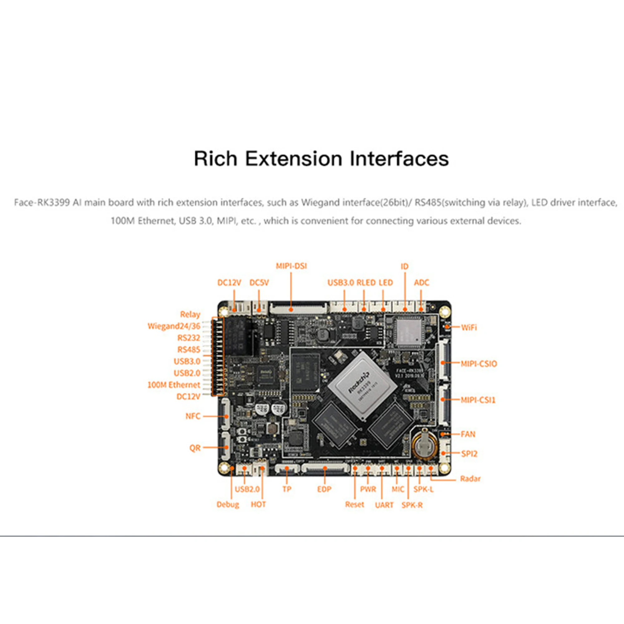 Firefly Face-RK3399  ν Rockchip RK3399 2GB LPDDR4 16GB eMMC 5.1 6 ھ 64 Ʈ μ 1.8GHz