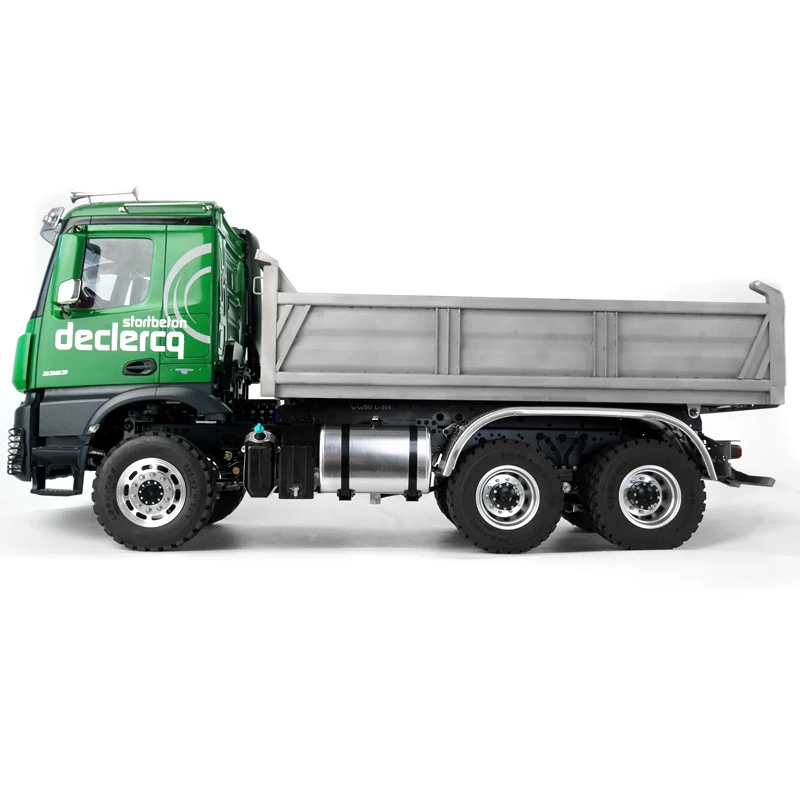 1/14 Simulation toy hydraulic dump truck 6X6 full drive differential lock axle mud truck RCLESU remote control model 4