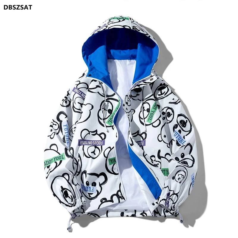 

Мужская демисезонная куртка с капюшоном, однотонная Повседневная Свободная Удобная верхняя одежда на молнии, модель Hw83