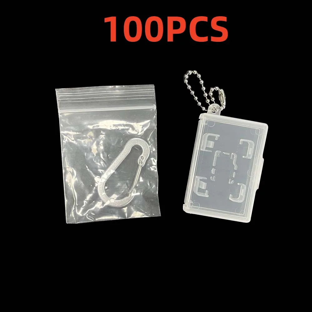 Scatola Per Carte Da Gioco Tascabile Portatile Da 100 Pezzi Scatola Portaoggetti Per Schede Tf Micro Sd Per Supporto Per Scatola Di Visualizzazione Pe