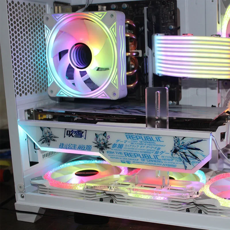 Suporte do Cartão de Vídeo Argb Suporte Personalizado Gpu pc Gamer Gabinete Suporte Decorativo Aura Sync 3090 3080 4090 Vga 3pin 5v