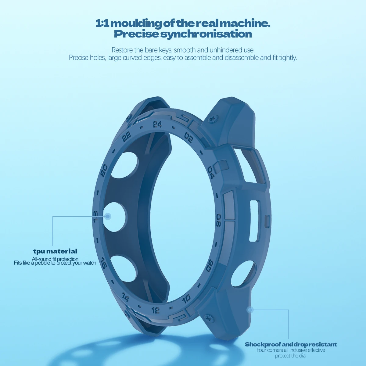 Durable TPU Anti-Fall Soft Silicone Protective Watch Cover Shell for Garmin Fenix, Enduro, and Tactix Series