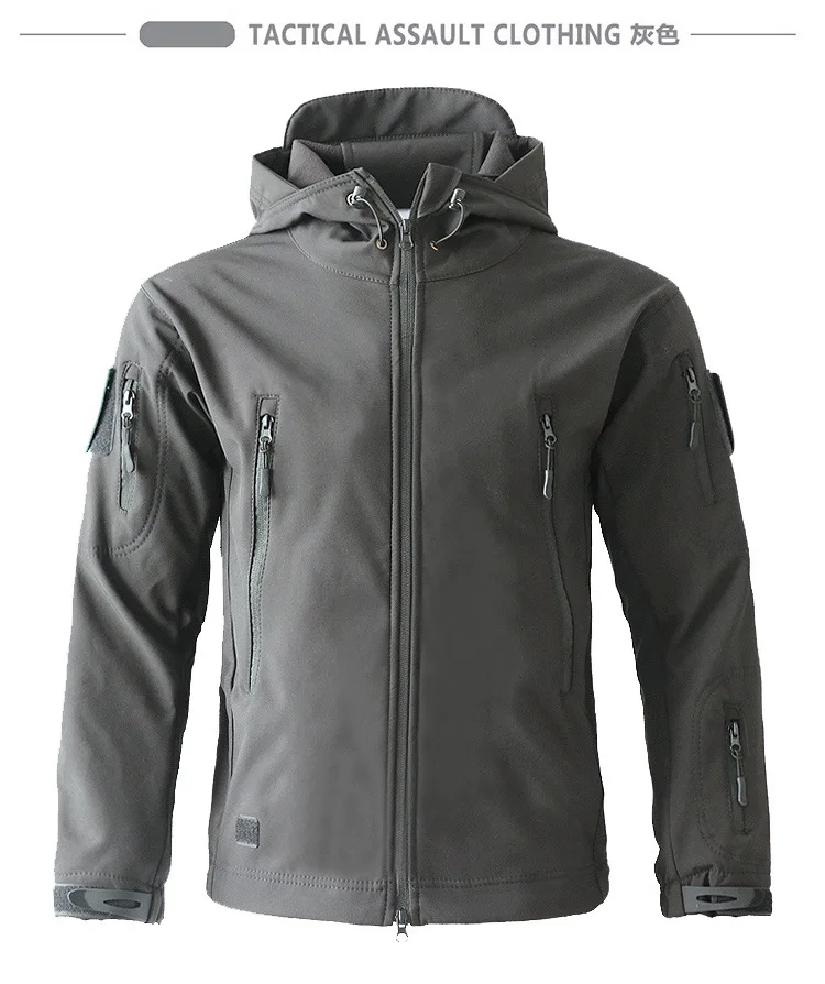

Men US Military Winter Thermal Fleece Tactical Jacket Outdoors Sports Hooded Coat Militar Softshell Hiking Outdoor Army Jackets