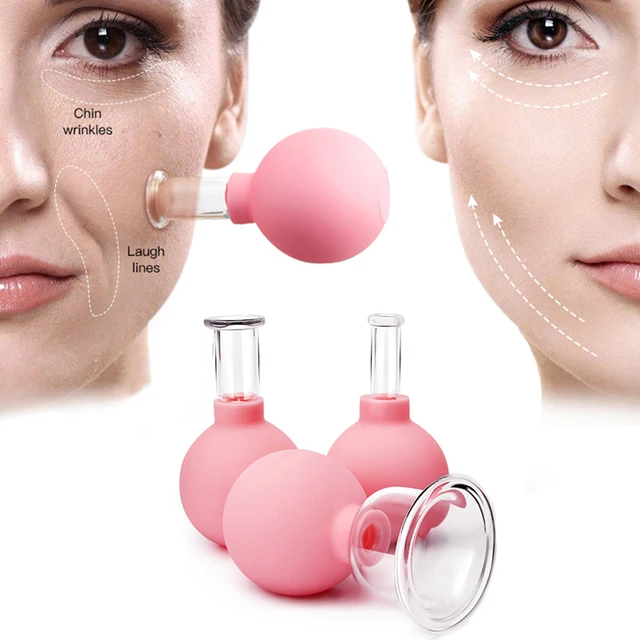 Rubber Massage Body Cups Vacuum Face Cupping Massage Glass Cupping Facial Skin Lifting Body Anti Cellulite Chineses Massage Tool