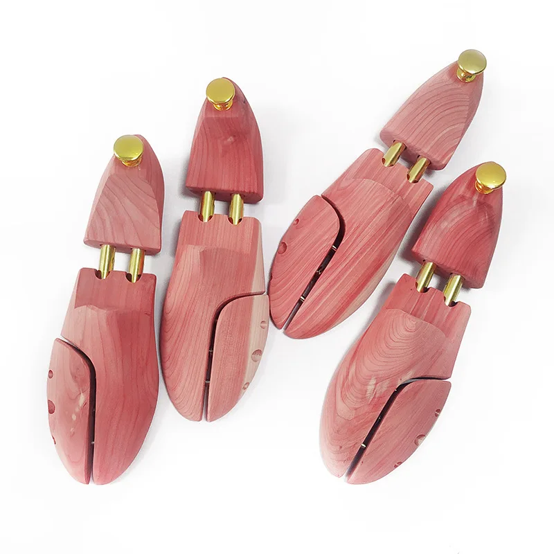 Wooden Shoe Tree Shaper Shapes Stretcher Adjustable Shoes Holder Organizer Support Shoes Stand Cedar Wood Shoe Stretcher 1 Pair