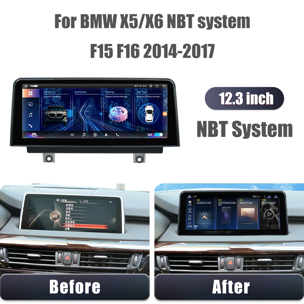 LCD Digital Dashboard Cluster Panel Cockpit Voor For BMW X5 X6 (NBT EVO system) F15 16 2014- Car Radio Android 13.0 Player