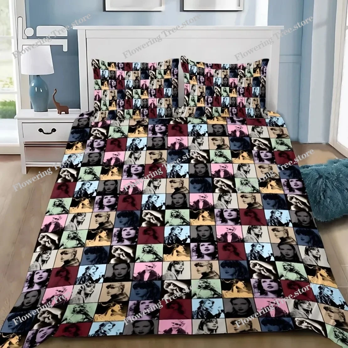 3D Print T-Taylors Adult Boy Girl Bedroom Decoration Duvet Cover Pillowcase T-TaylorS S-SwiftS Bedding Set multi-size Customisab 4