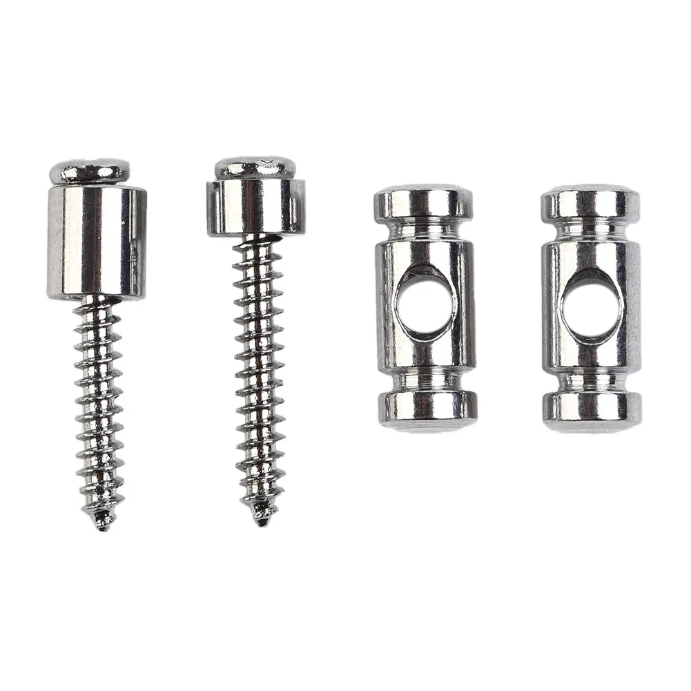 Guitar Roller String Trees Retainer Set with Screws - Silvery/Black/Gold Finish