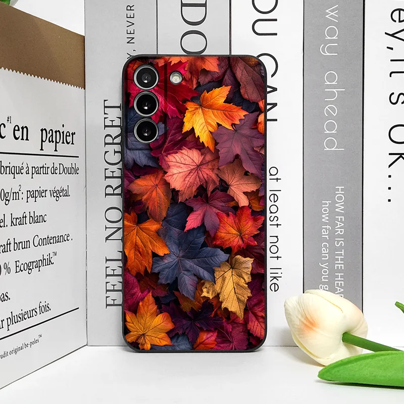 Hand-Painted Autumn Maple Leaf Shockproof Phone Case - Soft Cover Art s