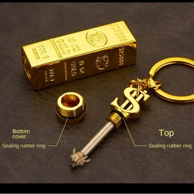 Retro Kerosene Lighters with Key Chain Multi-function Portable Waterproof Cigarette Smoking Accessories Gadgets for Men No Oil