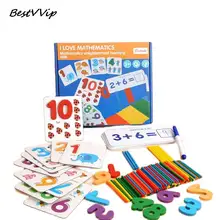

Number Math Calculate Game Wood Educational Mathematics Puzzle Montessori Toys Kid Early Learning Counting Sticks Children