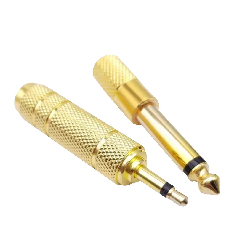 5Pcs 3.5mm 6.35mm Stereo Mono Plug To 3.5mm 6.5mm Audio Jack Connector Adapter Converter for Speaker 6