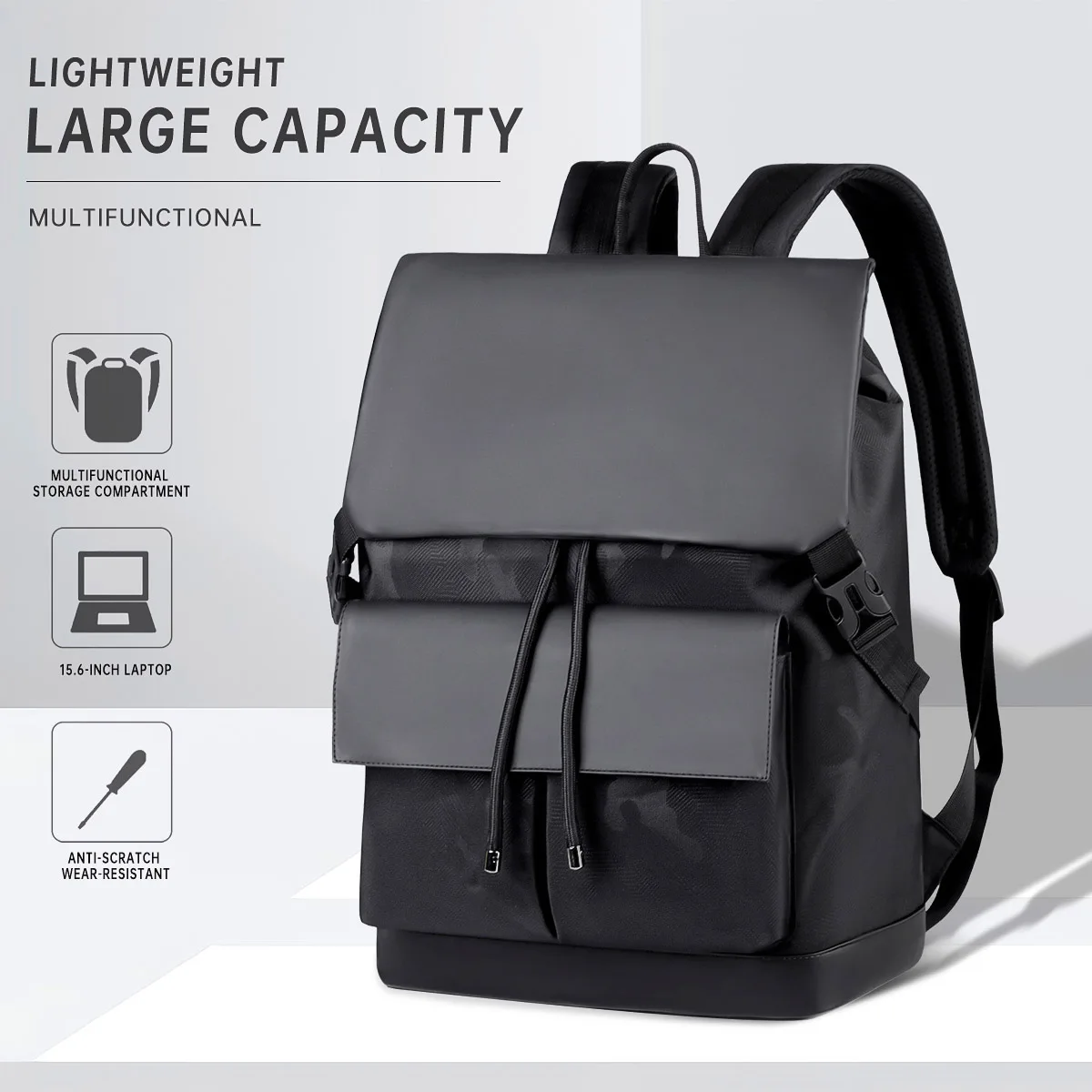 Fashionable Classic Business Backpack for Men and Women, Trendy Laptop Bag, Travel Large-Capacity Backpack for Work, Commuting and Boarding