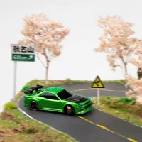 DIY 1:76 64 Mini Drift RC Car Boy Hobby With RTR Kit Racing Map Ful-Proportion Remote Control Off Road Vehicle Toy For Kid Adult 1