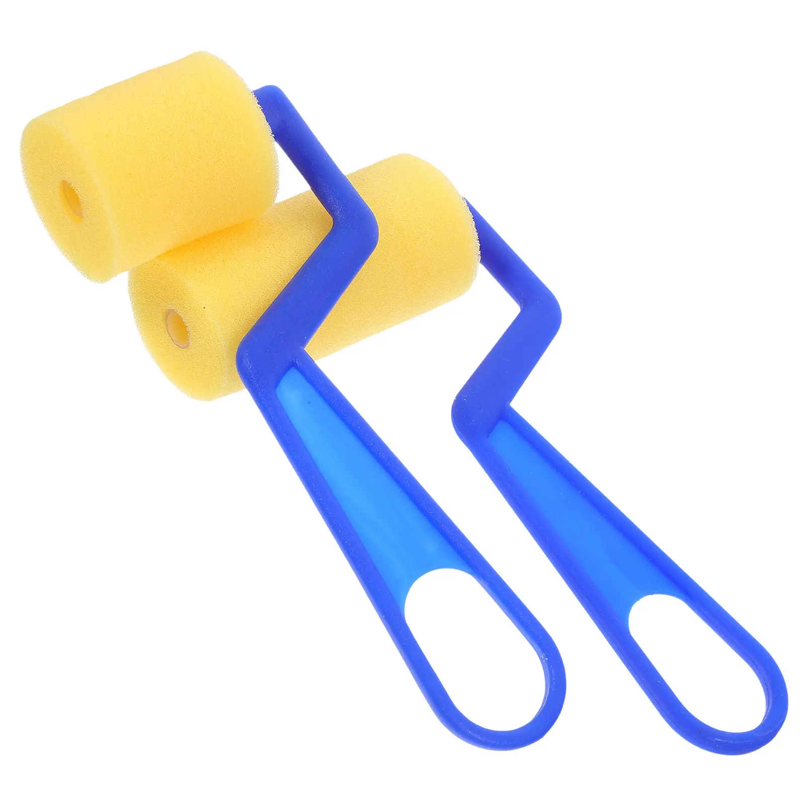 2Pcs 페인팅 브러시 롤러 스폰지 미니 페인트 브러시 쉬운 그립 핸들 DIY 공예를위한 크리 에이 티브 드로잉 스폰지 롤러