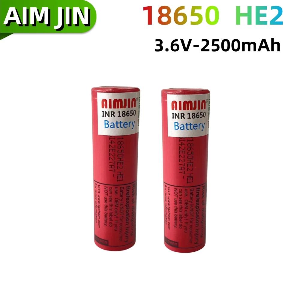 18650 He2 Icr18650 3.6V 2500Mah Batteria Ricaricabile Agli Ioni Di Litio Per Utensili Elettrici Torcia 20A Scarica Celle Al Litio