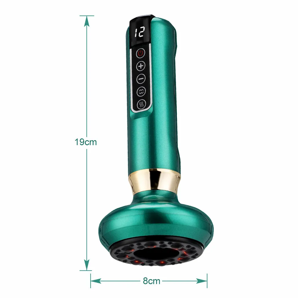 Dropshipping 12 Levels Electric Cupping Massager Vacuum Suction Cupping Blood Circulation with Ginger Essential Oil 6